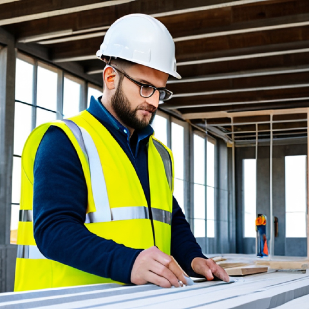 **
"Modern architect, fully clothed in professional attire, reviewing 3D printed building components on a construction site, safe for work, appropriate content, perfect anatomy, natural proportions, family-friendly, high-quality render, showcasing innovative building techniques."
**