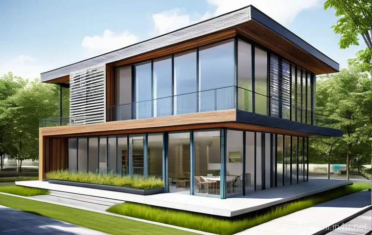 건축 실기 시험에서 주의할 점 정리 - **Prompt 2: Vibrant Architectural Rendering with Light and Shadow**
    "A close-up view of an archi...