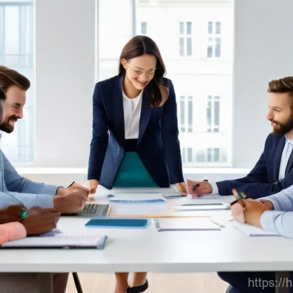 건축 실무에서의 팀워크 강화 방법 - **Image Prompt 1: Collaborative Architectural Team Meeting**
    "A diverse team of 6-8 architects a...