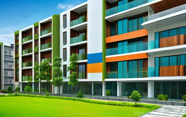 건축 설계에서 환경을 고려한 접근법 - Here are three detailed image generation prompts in English, designed to capture the essence of gree...